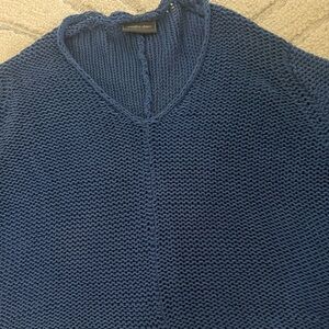 Wooden Ships V-Neck Blue Sweater Classic Knit